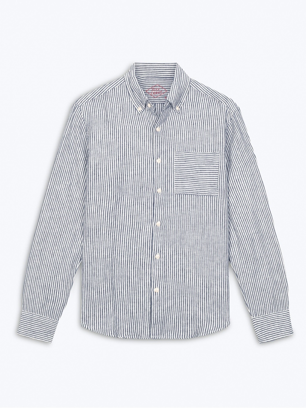 Alex Crane Playa Shirt Lines Linen Long Sleeve Button-Up Lived-in Texture